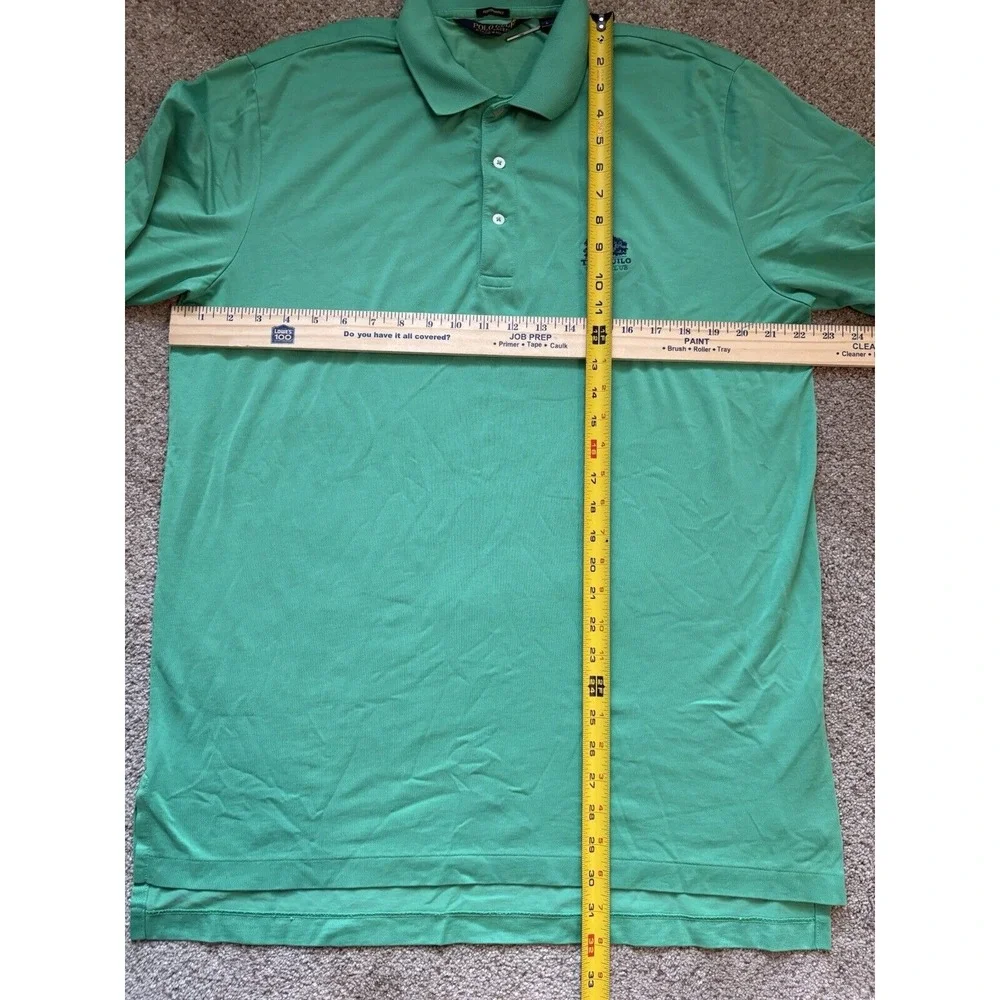 Ralph Lauren Golf Performance Polo Shirt Mens Large Green Short Sleeve Stretch‎